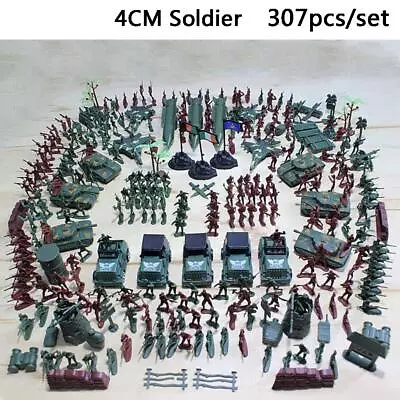 307pcs Military Playset Figures Army Men Plastic Toy Soldier Set For Kids Gift  • £26.39