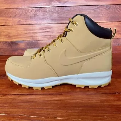 Nike Manoa Leather Boots Mens Wheat Tan Water Resistant Outdoors 11.5 New • $99.94