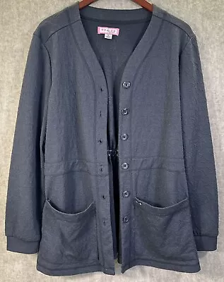Koi Women’s Size Large Dark Gray Nursing Jacket Floral Koi Medical • $25