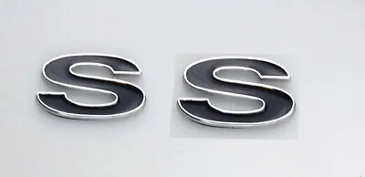 Pair Set 96-02 SS Fender Emblems 3D Badge For  SLP  12369965R Chrome Black • $13.59