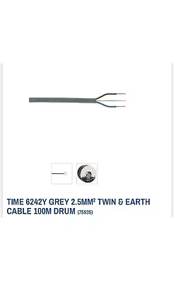 2.5mm Twin And Earth Cable 100m Drum • £42