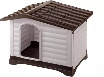 Ferplast Outdoor Heavy Duty Plastic Dog Kennel Dog House DOGVILLA 70 Impact An • £98.08