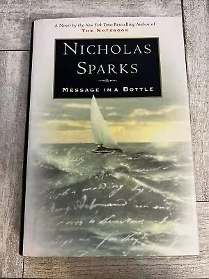 Message In A Bottle Nicholas Sparks 1998 Hardcover First Edition HCDJ Romance • $4