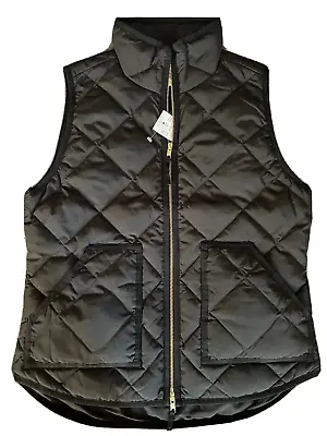 J.CREW NEW Lightweight Quilted Down Excursion Vest Black NWT XS • $24.99