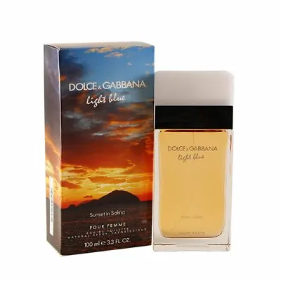 DOLCE & GABBANA Light Blue Sunset In Salina 3.3 Fl Oz/100ml EDT Spray For Women • £76.19