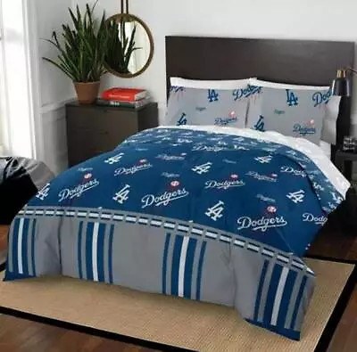 Los Angeles Dodgers MLB Rotary Queen Bed In A Bag Set • $153.95