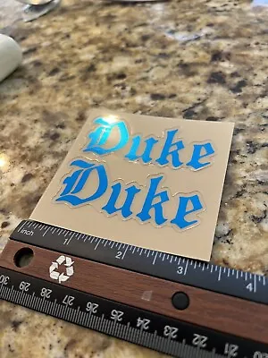 Duke Blue Devils Gothic Blue Chrome Mini Helmet Side Logo Decal Set Yeti • $17.99