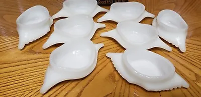 Mckee Glass Elmira Ny Milk Glass Deviled Crab Baking Dishes Set Of 8 Bake/serve • $65.99