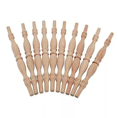 Wooden Baluster Spindles 9  Pack Of Oak Spindles For Crafts 9 Inch 6 • $32.06