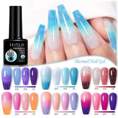 LILYCUTE 7ml Thermal Gel Polish Temperature Color-changing Soak Off UV Gel Nails • $1.49