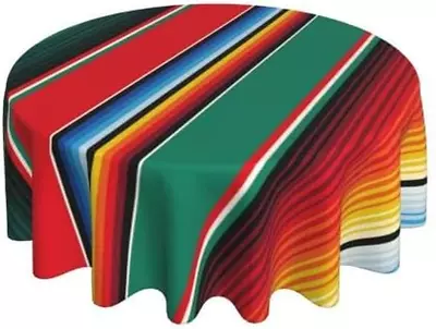 Mexican Blanket Serape Stripe Pattern Sarapes Mantel Mexicano Waterproof Picnic  • $23.32