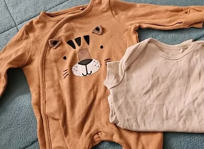 Newborn Baby - Tiger Romper Suit - Unisex/Boy/Girl • £5.99