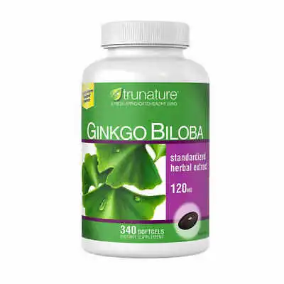 TruNature Ginkgo Biloba Softgels - 340 Pieces 2 Pack! • $18.95