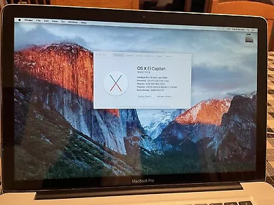 MacBook Pro 15” Late 2008 Core Duo 2.4GHz 4GB RAM 250 GB HDD El Capitan • $34.99