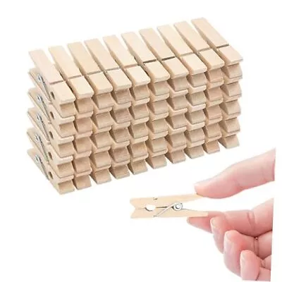 300pcs Mini Clothespins 1.38'' Natural DIY Clothes Pins 1.38in*300pcs Wooden • $10.51