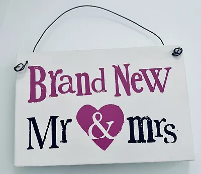 Mr & Mrs Wall Plaque Wedding Gift Home Decor Wall Art Wedding Venue • £4.99