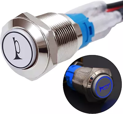 Twidec Raised Speaker Horn Momentary Push Button Switch Mounting Hole Pre Wires  • $10.99