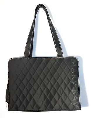 MARY KAY Black Quilt Design LARGE Zip Tote Travel Bag Large Inside Compartments  • $23.95