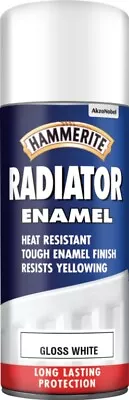 👉 Hammerite Radiator Enamel 400ml Aerosol - Enamel Finish Gloss White • £13.99