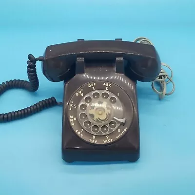 Vtg 80s ITT Telecom Rotary Dial Telephone Chocolate Brown Model • $24.95