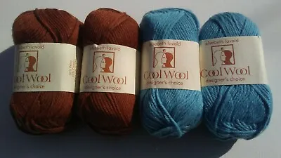 Elsebeth Lavold Yarn 'Cool Wool'(50%Wool 50%Cotton)109yds 50g Mixed Lot Of 4 • $26.49