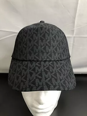 NEW Michael Kors Women's MK Printed Baseball Hat Black Gray Adjustable Cap • $39.99