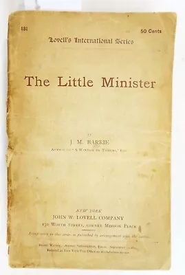 1891 RARE 1st American EDITION In Printed Wrappers: J.M. BARRIE LITTLE MINISTER • $20