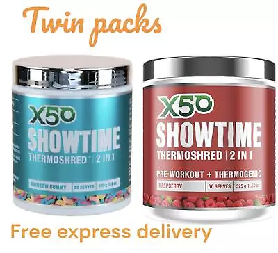 X50 Showtime | Thermogenic | Fat Burner | Fat Loss | Gluten + Dairy Free | • $109.90