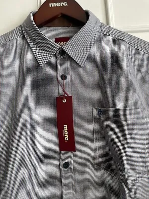 £15 • Buy Merc London “Willis” Dogtooth Pattern Mod Style Shirt, M , Deep Red , BNWT