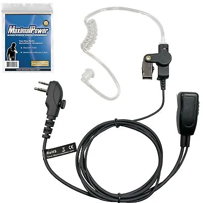 Replacement 1-Wire Earbud Headset PTT Mic Clear Coil Tube For Hytera 2-Way Radio • $18.58