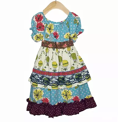 Matilda Jane Size 4 Homegrown Peasant Paint By Numbers Apron Dress Girls #2869 • $26.49