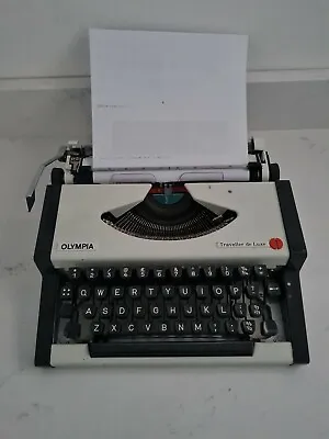 Olympia Traveller Deluxe Typewriter Vintage Portable Working 80s 70s Retro C • £73