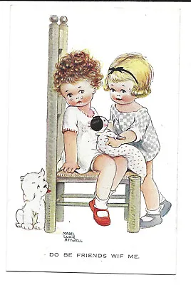 Mabel Lucie Attwell - Small Children With Doll & Puppy • £3.25
