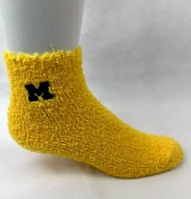 Michigan Wolverines Fuzzy Sleep Socks Yellow • $6.99