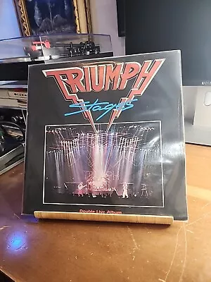 Triumph “Stages” 1985 Double LP Vinyl Record LP MCA 2-8020 Very Good Condition  • $20