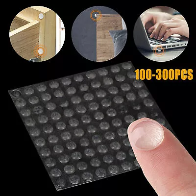300pcs Self Adhesive Silicone Rubber Cabinet Door Pad Bumper Stop Damper Cushion • $7.48