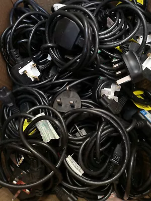 £29.99 • Buy *JOB LOT*  50 X  UK C5 Cloverleaf Micky Mouse Power Lead Cable For Laptops USED