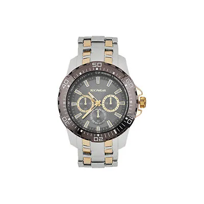 Rocawear Men's Two Tone Metal Bracelet Watch 50mm • $24.99