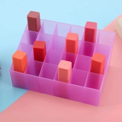 £4.97 • Buy 24 Grids Lipstick Holder Display Stand Cosmetic Organizer Makeup Storage Box