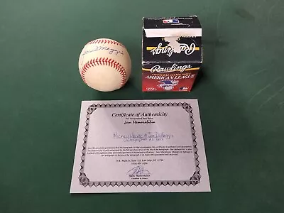 Mickey Mantle & Joe Dimaggio Signed Official American League Baseball COA • $73