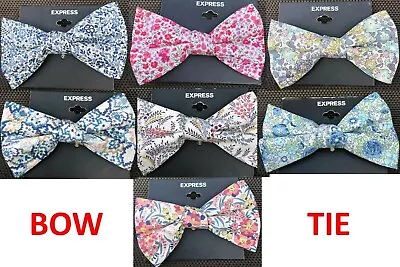 Express Men Adjustable Bow Tie In Floral Print ~ Wedding/Work/Casual Bow Tie NEW • $9