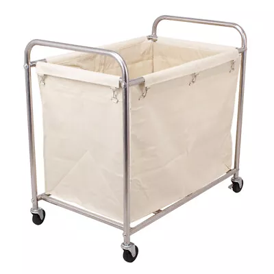 $160.55 • Buy Hotel Linen Cart Room Service Laundry Cart Industrial Work Clothes Buck Basket