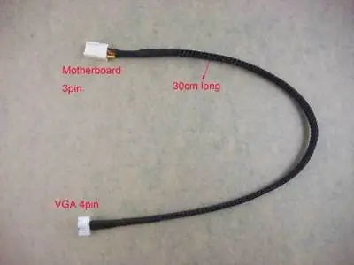 VGA Video Card Fan 4pin To Motherboard Standard 3pin Adapter Wire 310 • $3.99