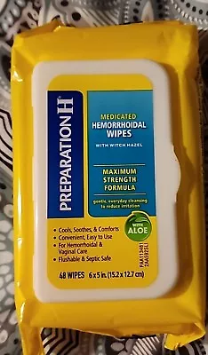 Preparation H Medicated Hemorrhoidal Flushable Wipes With Witch Hazel - 48ct • $9.99