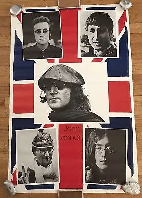 Rare 70's John Lennon Union Jack British Flag Vintage Poster Beatles 66696-03 #3 • $38.50