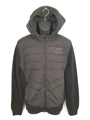 Hackett London Aston Martin Racing Wool Blend Puffer Hooded Jacket Black Size M • $82.89