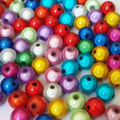 25pcs Resin Round Miracle Beads 8mm Beads - B15086 • £3.90