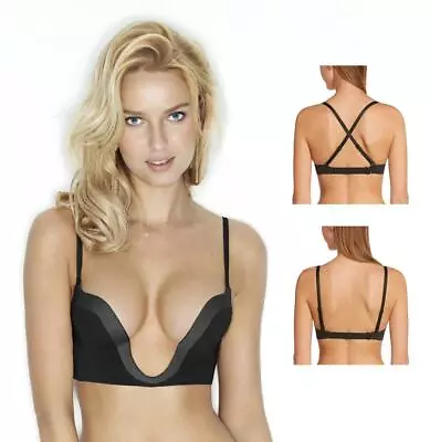 Wonderbra Multiway Ultimate Deep U Plunge  Black Bra 32- 38  A - F Womens • £25.99