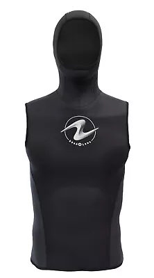 Men's S Aqua Lung Hooded Vest Aqua Flex 6/5/3mm Black/grey Neoprene Scuba Diving • $90