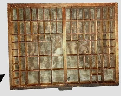 $222 • Buy Hamilton Printers Letter Press Typeset Wood Drawer Tray Wall Hanging Shelf